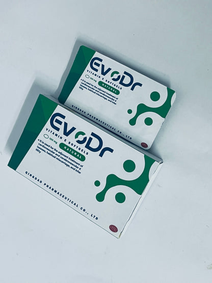 EvoDr Natural Vitamin E Softgels, 100mg | Antioxidant Support for Skin & Immune Health, Easy-to-Swallow Supplement