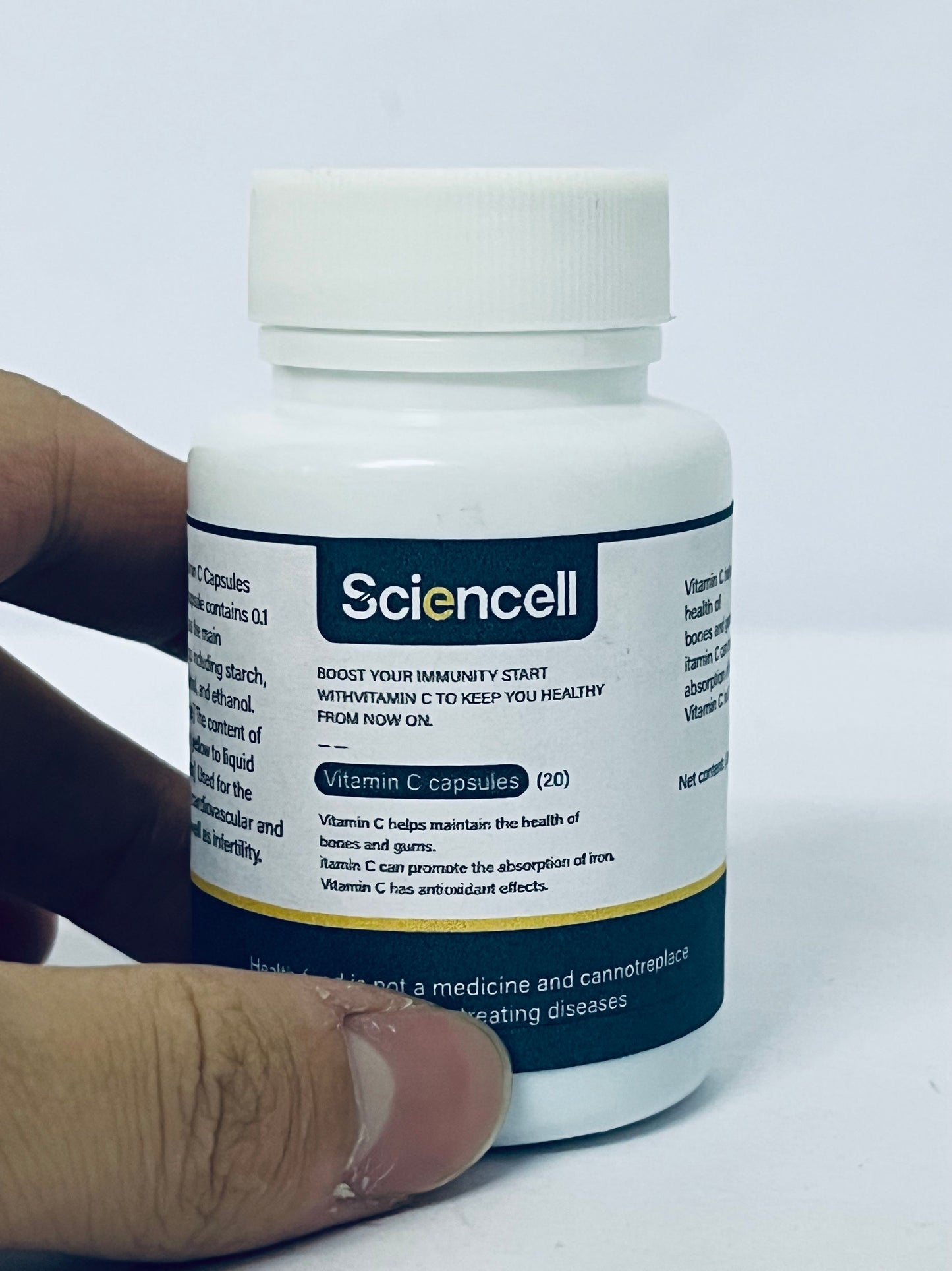 Sciencell Vitamin C 1000mg Capsules - Extra Strength Vegan Vitamin C for Daily Antioxidant & Immune Support - Non-GMO