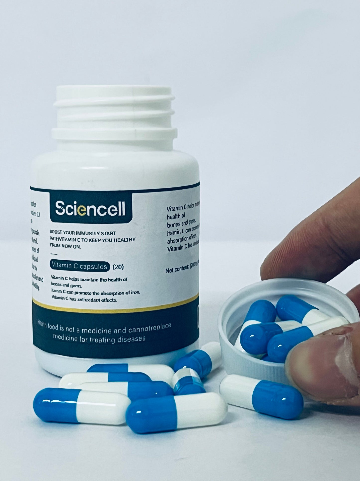 Sciencell Vitamin C 1000mg Capsules - Extra Strength Vegan Vitamin C for Daily Antioxidant & Immune Support - Non-GMO
