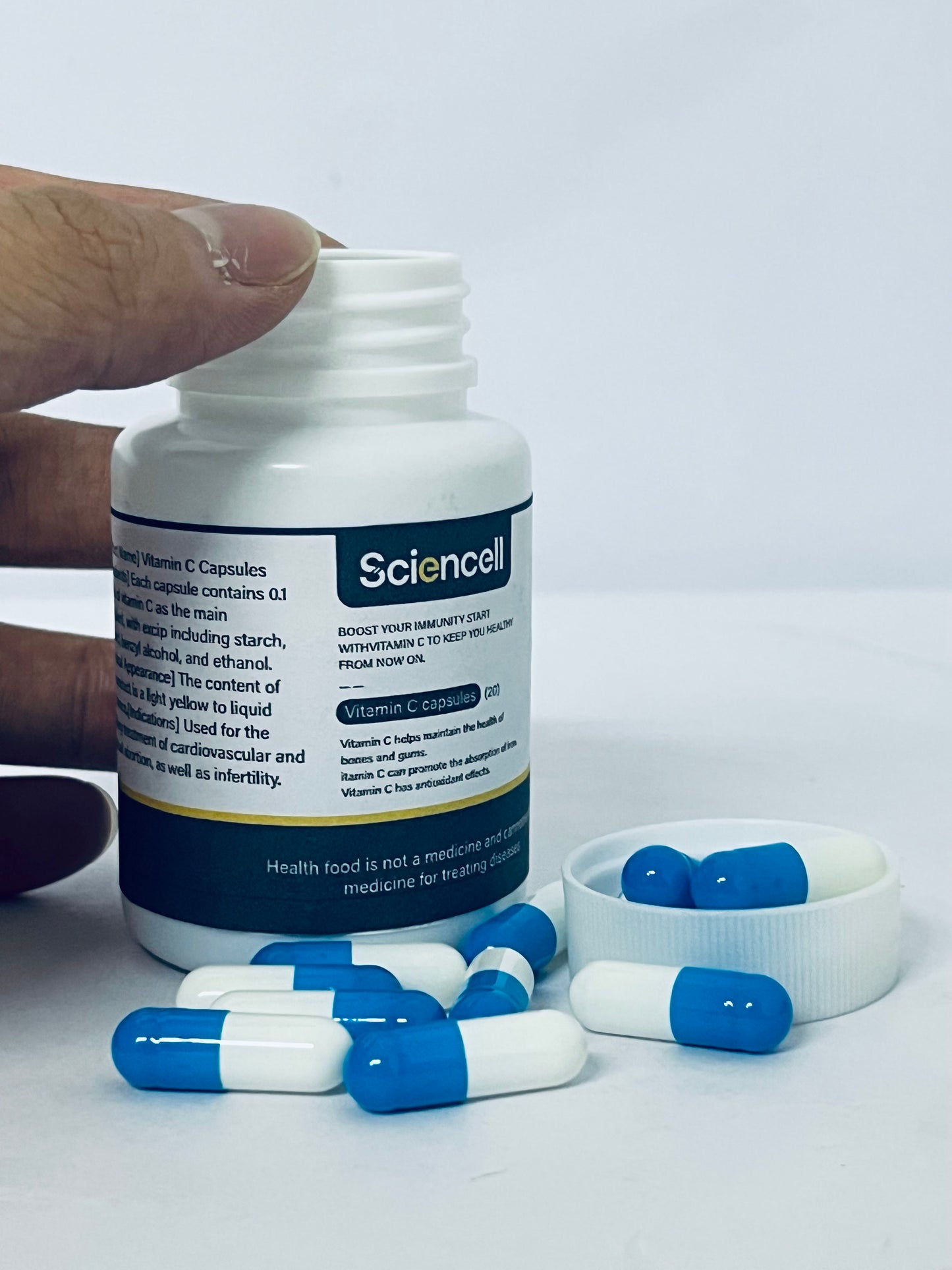 Sciencell Vitamin C 1000mg Capsules - Extra Strength Vegan Vitamin C for Daily Antioxidant & Immune Support - Non-GMO