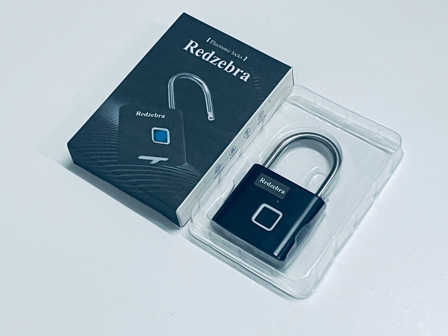 Redzebra Electronic locks Intelligent Fingerprint Password Lock Durable Keyless Suitcase and Cabinet Lock Black Fingerprint Capacity for Luggage and Outdoor Use