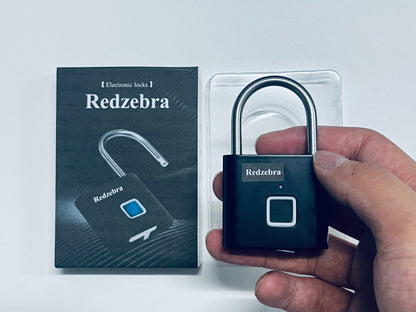 Redzebra Electronic locks Intelligent Fingerprint Password Lock Durable Keyless Suitcase and Cabinet Lock Black Fingerprint Capacity for Luggage and Outdoor Use