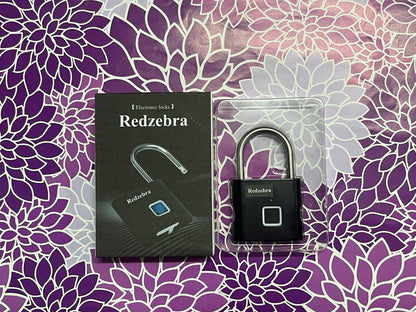 Redzebra Electronic locks Intelligent Fingerprint Password Lock Durable Keyless Suitcase and Cabinet Lock Black Fingerprint Capacity for Luggage and Outdoor Use