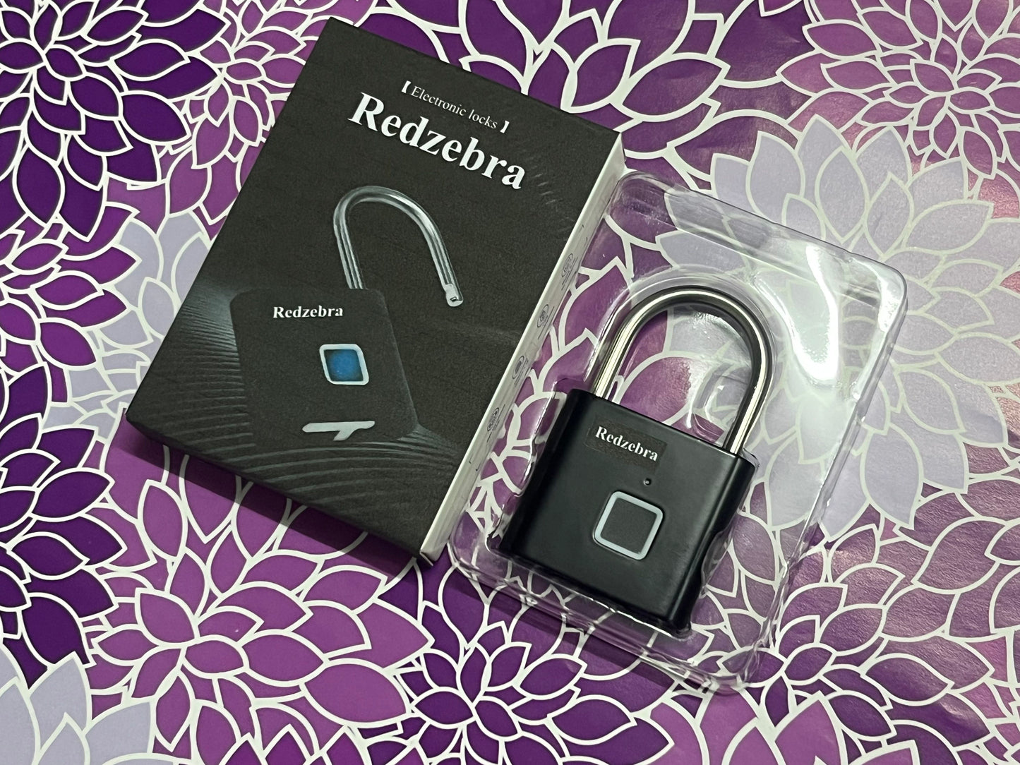 Redzebra Electronic locks Intelligent Fingerprint Password Lock Durable Keyless Suitcase and Cabinet Lock Black Fingerprint Capacity for Luggage and Outdoor Use