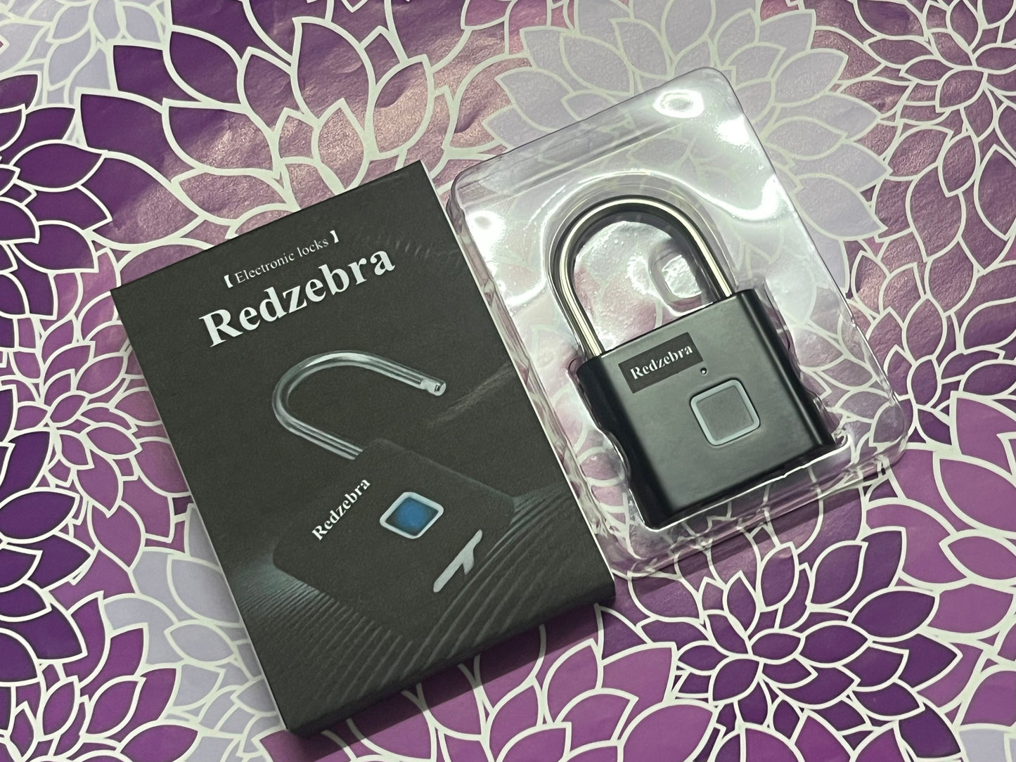 Redzebra Electronic locks Intelligent Fingerprint Password Lock Durable Keyless Suitcase and Cabinet Lock Black Fingerprint Capacity for Luggage and Outdoor Use