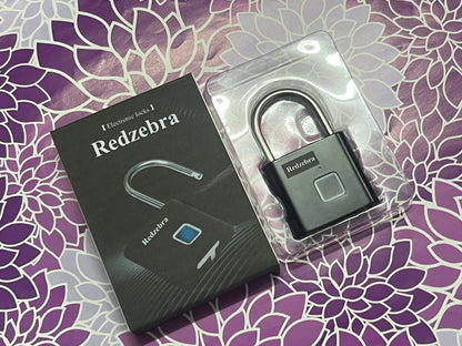 Redzebra Electronic locks Intelligent Fingerprint Password Lock Durable Keyless Suitcase and Cabinet Lock Black Fingerprint Capacity for Luggage and Outdoor Use