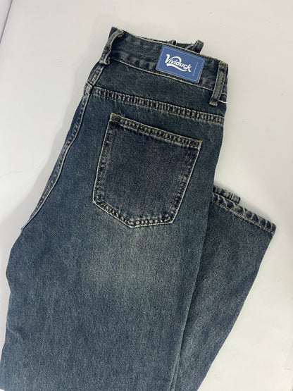 Vividuck  Non-Stretch Regular Fit Straight-Leg Denim Pants Jeans