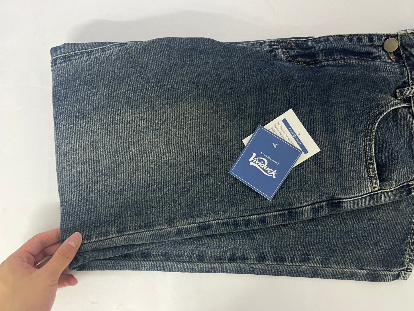 Vividuck  Non-Stretch Regular Fit Straight-Leg Denim Pants Jeans