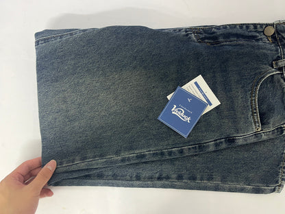 Vividuck  Non-Stretch Regular Fit Straight-Leg Denim Pants Jeans