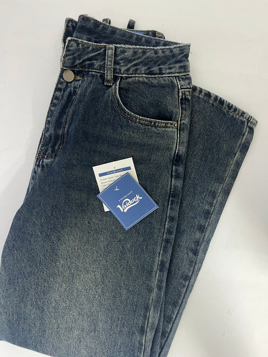 Vividuck  Non-Stretch Regular Fit Straight-Leg Denim Pants Jeans
