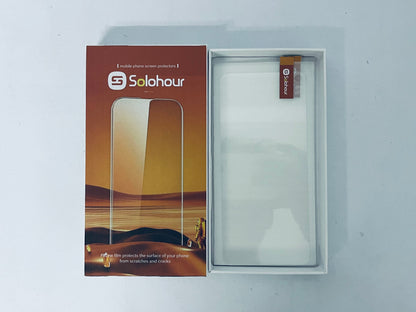 Solohour Tempered Glass Screen, 9H Hardness Anti-Scratch, Shockproof, HD Clear, Full Coverage, 2-Pack