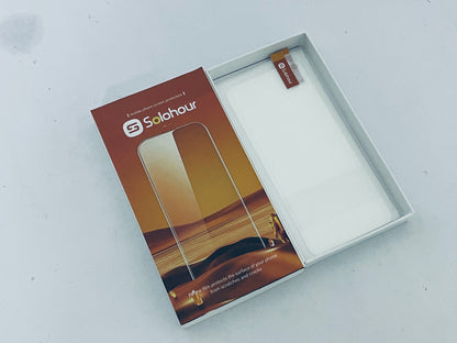 Solohour Tempered Glass Screen, 9H Hardness Anti-Scratch, Shockproof, HD Clear, Full Coverage, 2-Pack