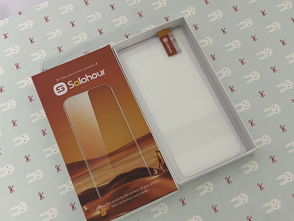 Solohour Tempered Glass Screen, 9H Hardness Anti-Scratch, Shockproof, HD Clear, Full Coverage, 2-Pack