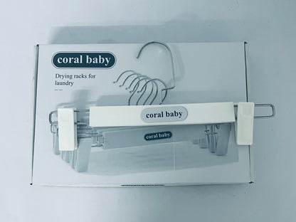 coral baby Drying racks for laundry Hanger with Clips Anti Rust Hook