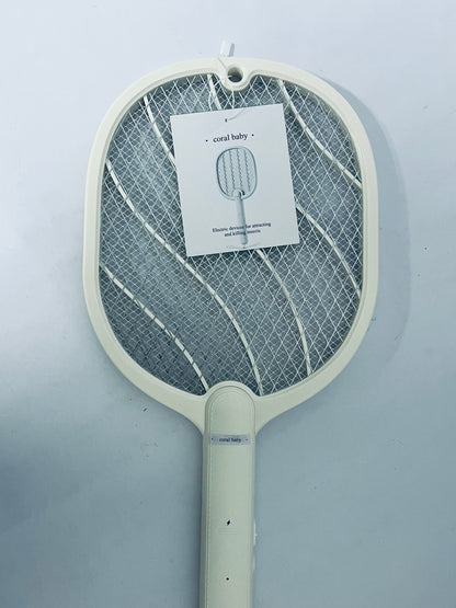 coral baby Electric devices for attracting and killing insects Electric Fly Swatter Racket, 2 in 1 Bug Zapper with USB Rechargeable Base, 4000 Volt Mosquito Killer with 3-Layer Safety Mesh for Pest Insect Control for Indoor、Office、Backyard、Camping