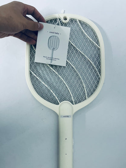 coral baby Electric devices for attracting and killing insects Electric Fly Swatter Racket, 2 in 1 Bug Zapper with USB Rechargeable Base, 4000 Volt Mosquito Killer with 3-Layer Safety Mesh for Pest Insect Control for Indoor、Office、Backyard、Camping