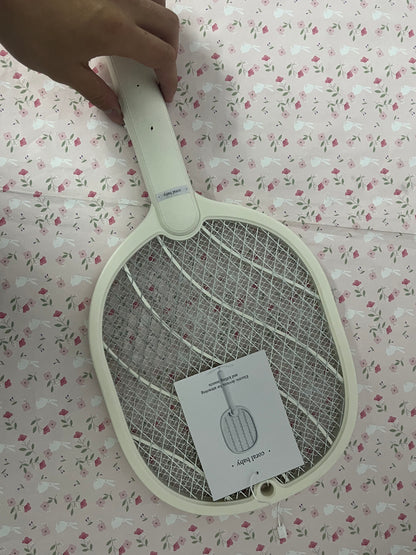 coral baby Electric devices for attracting and killing insects Electric Fly Swatter Racket, 2 in 1 Bug Zapper with USB Rechargeable Base, 4000 Volt Mosquito Killer with 3-Layer Safety Mesh for Pest Insect Control for Indoor、Office、Backyard、Camping