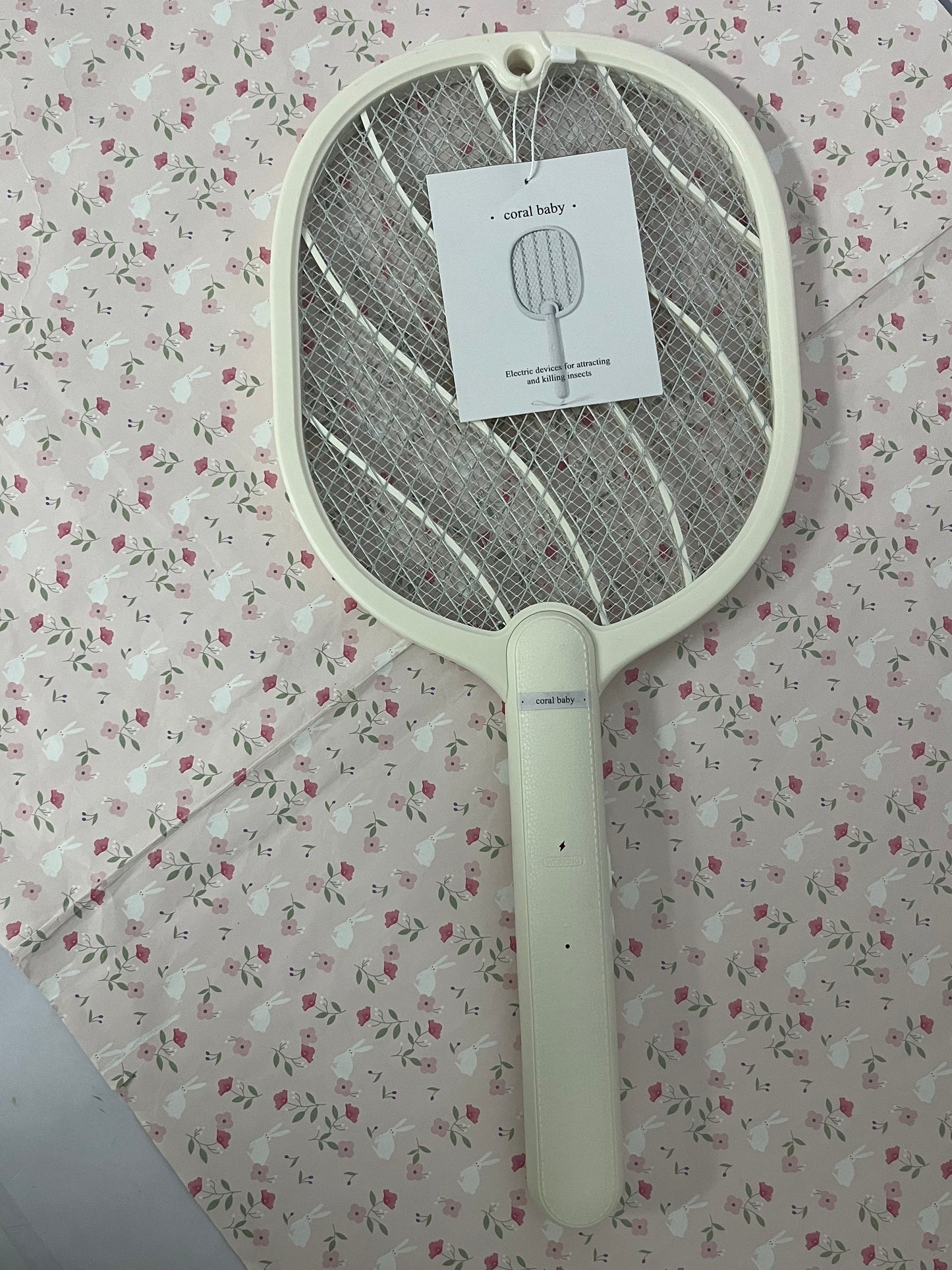 coral baby Electric devices for attracting and killing insects Electric Fly Swatter Racket, 2 in 1 Bug Zapper with USB Rechargeable Base, 4000 Volt Mosquito Killer with 3-Layer Safety Mesh for Pest Insect Control for Indoor、Office、Backyard、Camping
