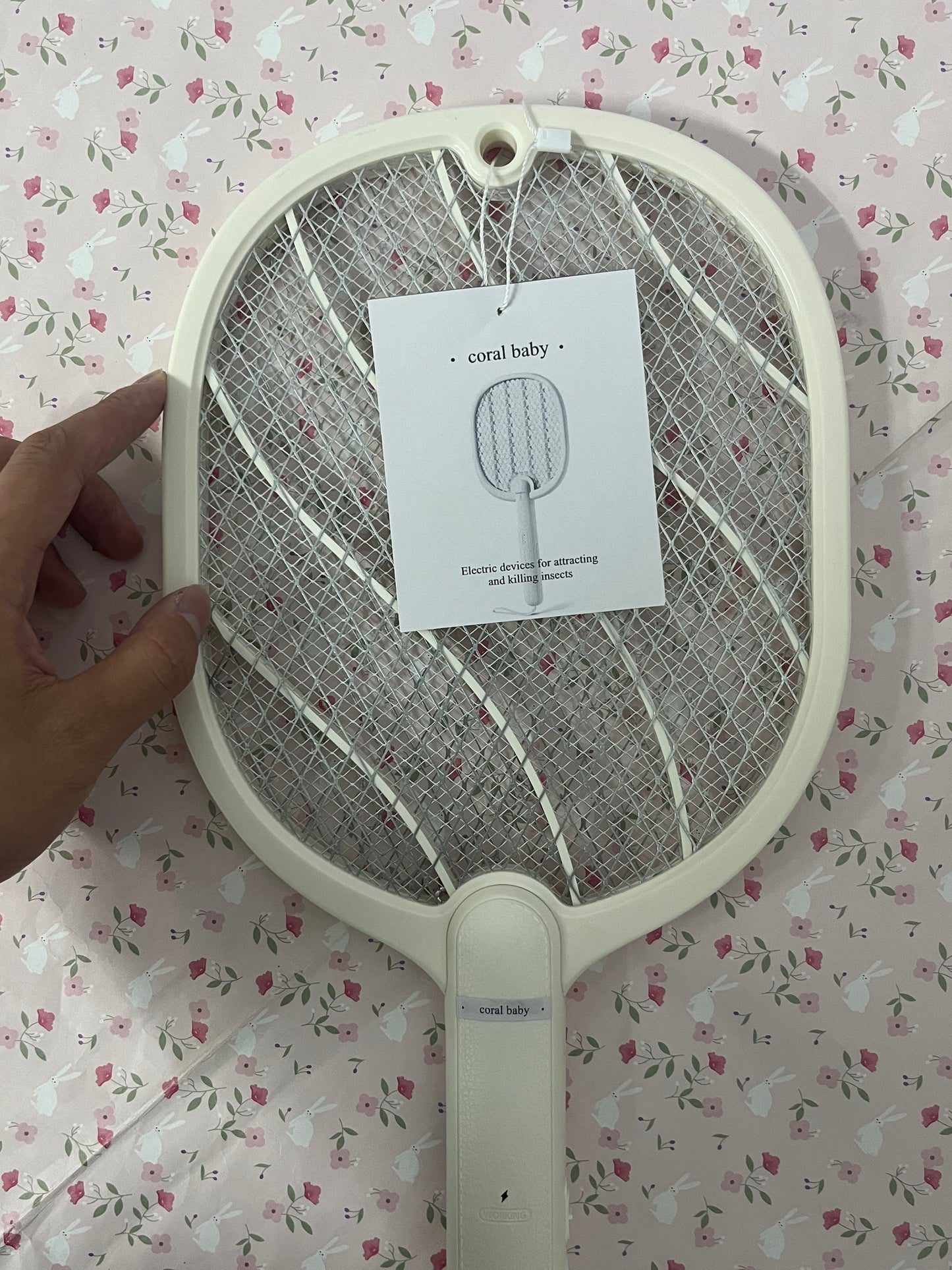 coral baby Electric devices for attracting and killing insects Electric Fly Swatter Racket, 2 in 1 Bug Zapper with USB Rechargeable Base, 4000 Volt Mosquito Killer with 3-Layer Safety Mesh for Pest Insect Control for Indoor、Office、Backyard、Camping