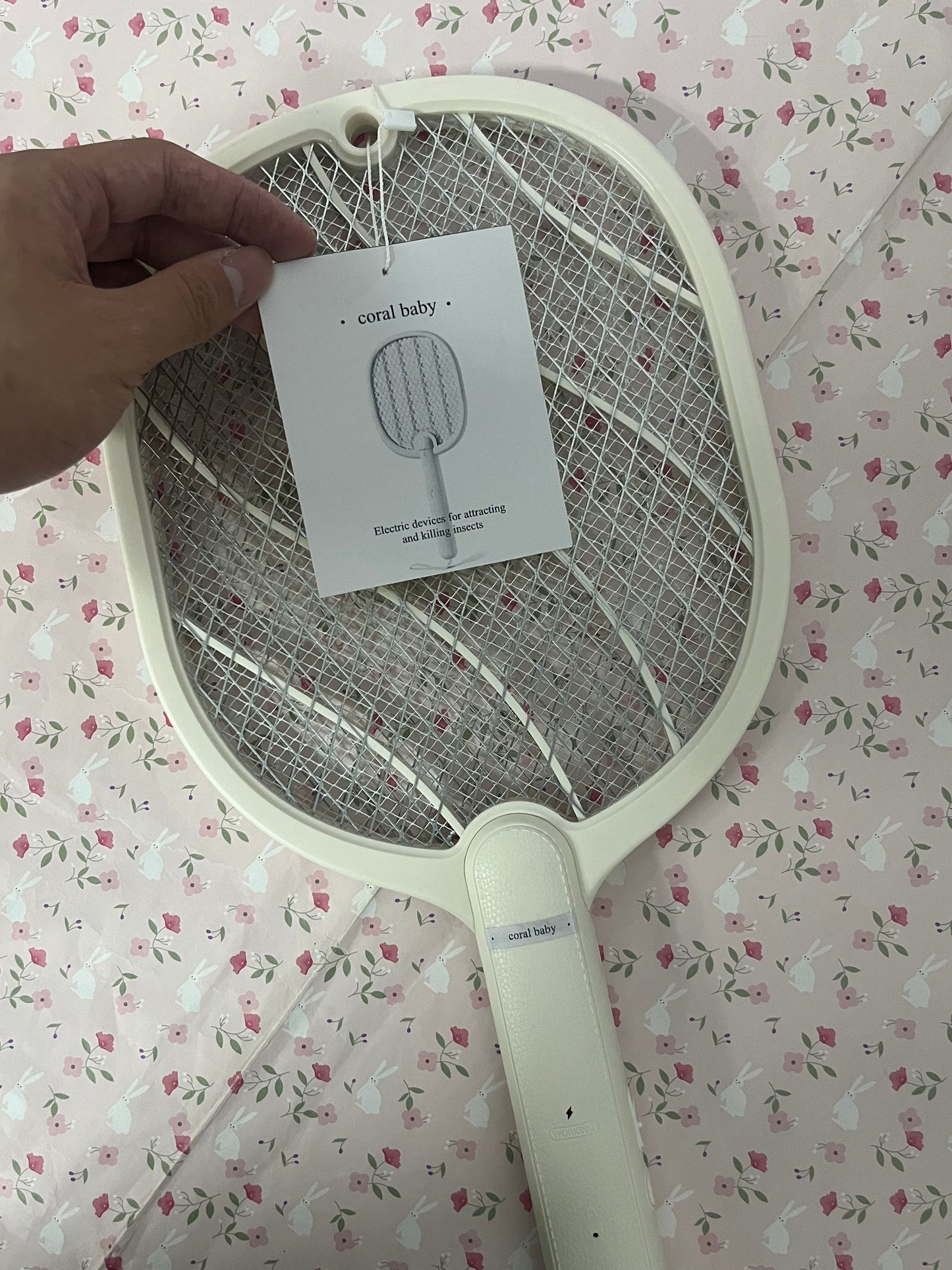 coral baby Electric devices for attracting and killing insects Electric Fly Swatter Racket, 2 in 1 Bug Zapper with USB Rechargeable Base, 4000 Volt Mosquito Killer with 3-Layer Safety Mesh for Pest Insect Control for Indoor、Office、Backyard、Camping