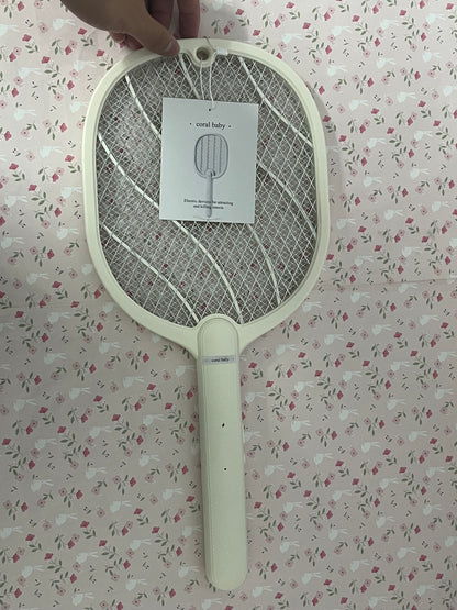 coral baby Electric devices for attracting and killing insects Electric Fly Swatter Racket, 2 in 1 Bug Zapper with USB Rechargeable Base, 4000 Volt Mosquito Killer with 3-Layer Safety Mesh for Pest Insect Control for Indoor、Office、Backyard、Camping