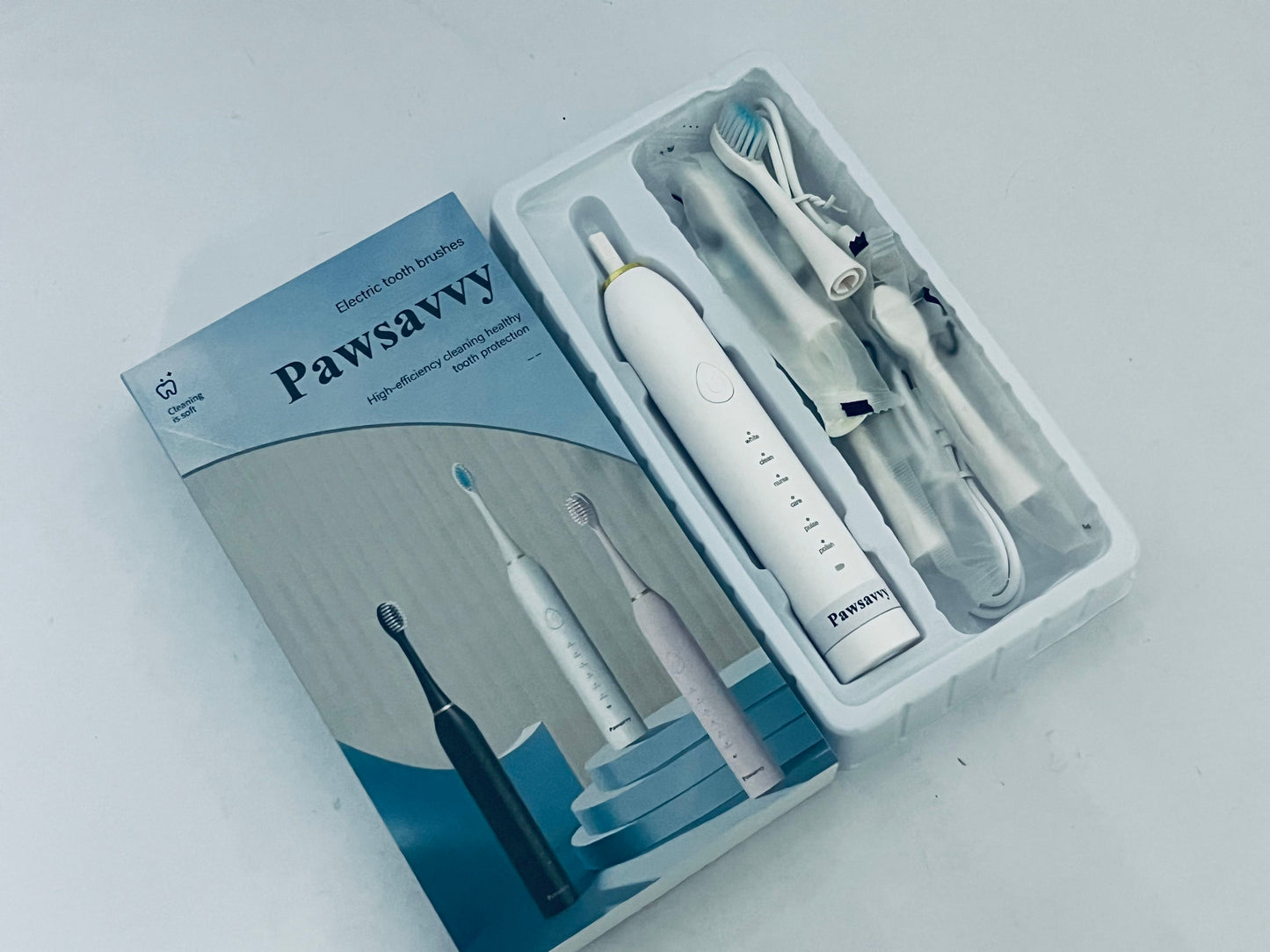 Pawsavvy Electric tooth brushes High Vibration Sonic Electronic Toothbrush for Adults with 2 Minutes Smart Timer, 5 Optional Modes