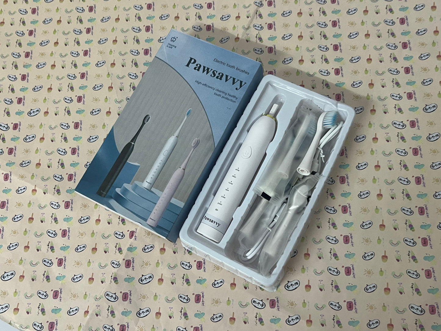 Pawsavvy Electric tooth brushes High Vibration Sonic Electronic Toothbrush for Adults with 2 Minutes Smart Timer, 5 Optional Modes