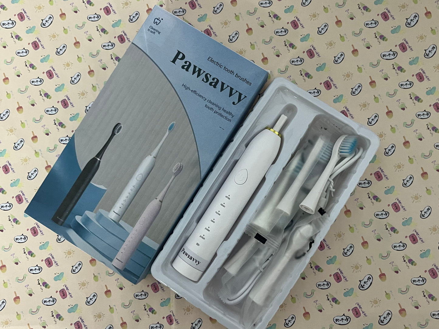 Pawsavvy Electric tooth brushes High Vibration Sonic Electronic Toothbrush for Adults with 2 Minutes Smart Timer, 5 Optional Modes