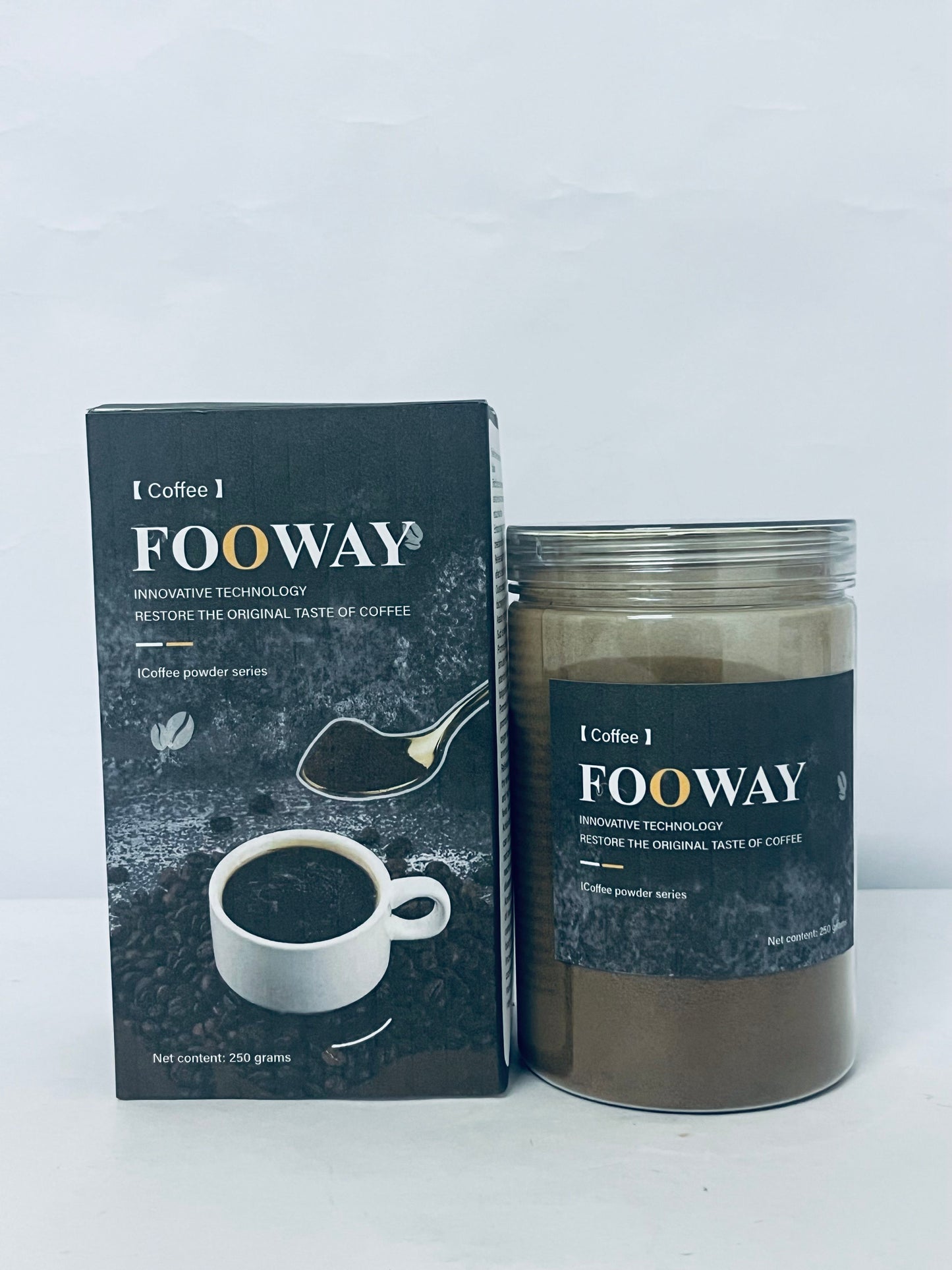 FOOWAY Coffee Espresso Coffee Powder for Baking & Smoothies, Non-GMO Colombian Coffee, Medium Roast, Fine ground