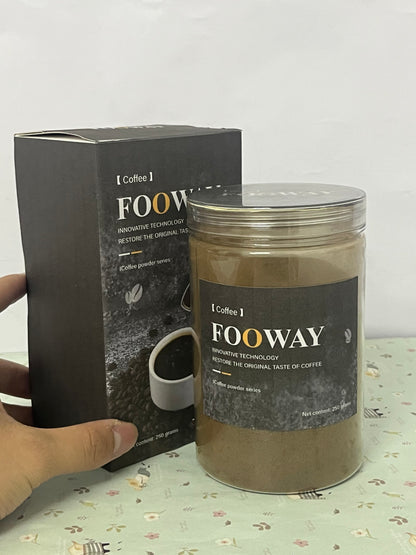 FOOWAY Coffee Espresso Coffee Powder for Baking & Smoothies, Non-GMO Colombian Coffee, Medium Roast, Fine ground