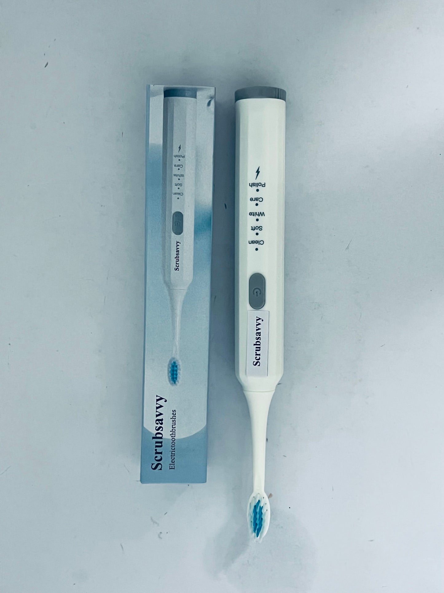 Scrubsavvy Electric toothbrushes Toothbrush w/ 5 Brushing Modes, 2min. auto-Timer, 30sec. Quad-Reminder and Long-Lasting, Extended Charge Battery (White)