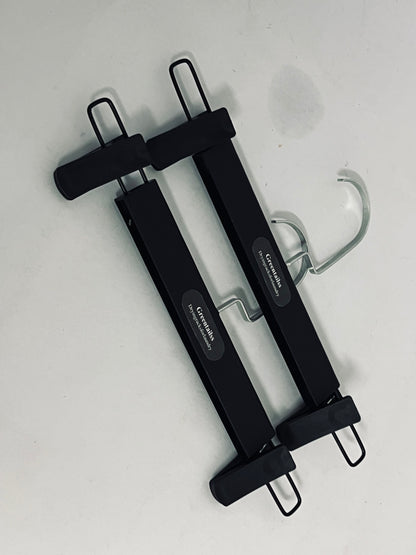 Greentailss Drying racks for laundry Space-Saving Skirt Holders with 360 ° Swivel Hooks, Adjustable Clips, Trouser Coat Garment Jeans Black