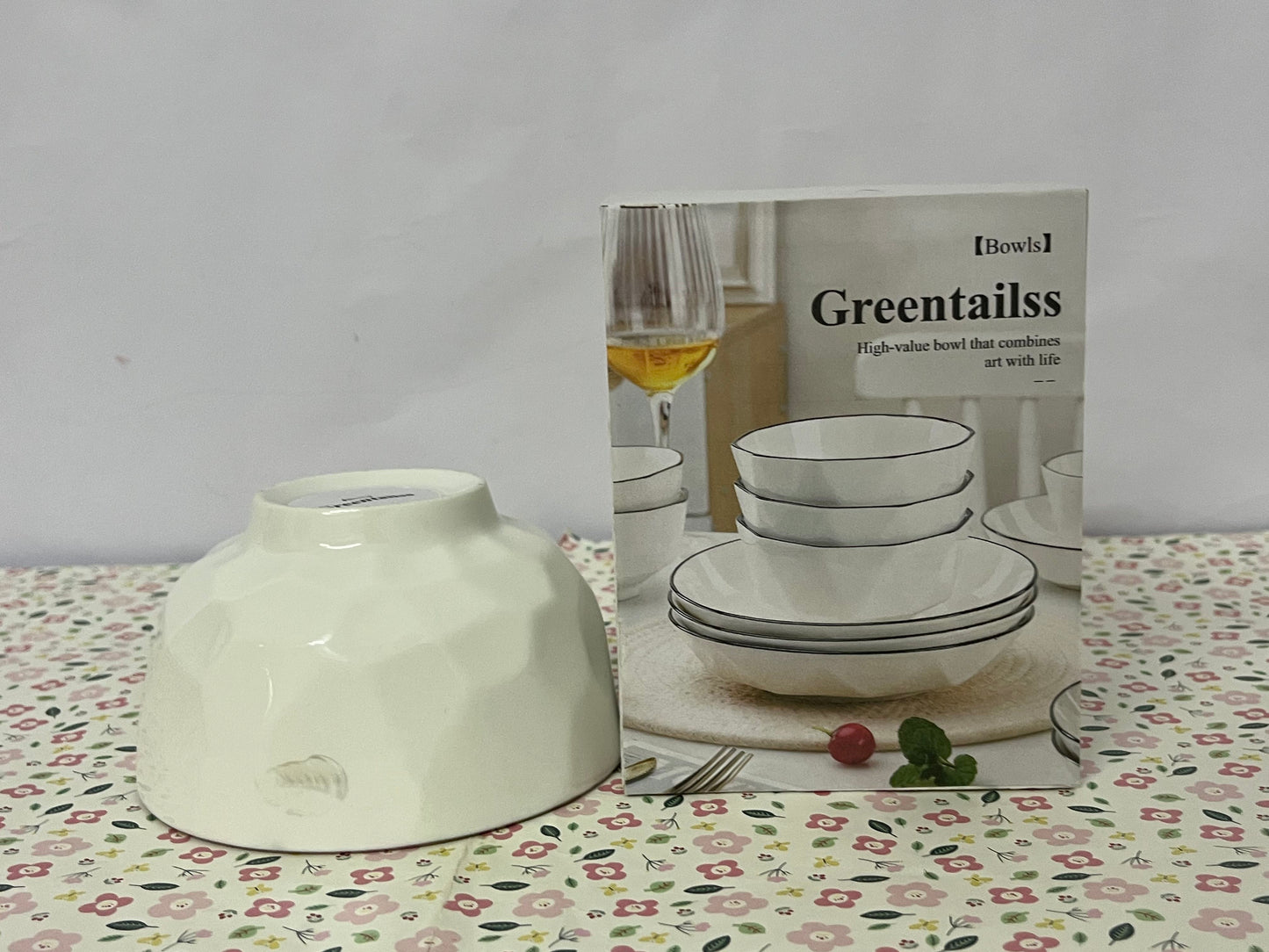 Greentailss Bowls Kitchen Plates and Bowls Sets, White Ceramic Soup Bowls,Microwave and Dishwasher Safe, Scratch Resistant