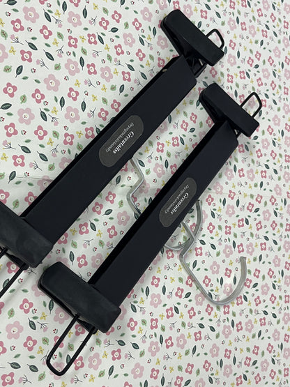 Greentailss Drying racks for laundry Space-Saving Skirt Holders with 360 ° Swivel Hooks, Adjustable Clips, Trouser Coat Garment Jeans Black