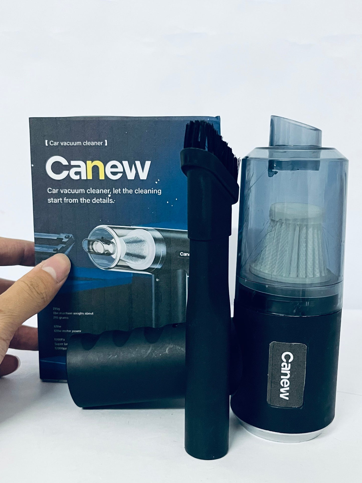 Canew Car Vacuum Portable Cordless, Powerful Suction, High Power, Mini Portable Vacuum for Car, Handheld Small Vacuum Cleaner & Air Duster for Home, Office, Desk,PC, Keyboard Cleaning