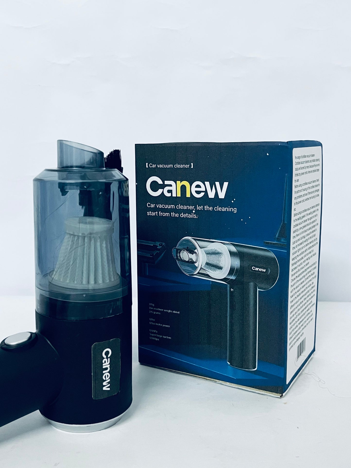 Canew Car Vacuum Portable Cordless, Powerful Suction, High Power, Mini Portable Vacuum for Car, Handheld Small Vacuum Cleaner & Air Duster for Home, Office, Desk,PC, Keyboard Cleaning