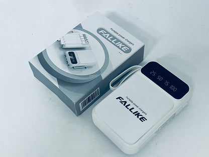FALLIKE Portable power chargers with Digital LED Display, Compact Design with Lanyard, Multi-Device Compatible External Battery Pack