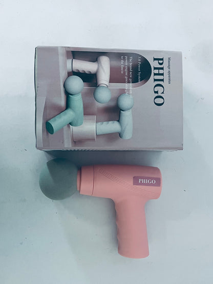 PHIGO Massage apparatus Mini Massage Gun-Pink，Muscle Deep Tissue Massager Gun, Handheld Percussion Massager, Portable Quiet Massage Gun with Carry Case for Home Office Gym Motehr Day Gifts for Women Men Her