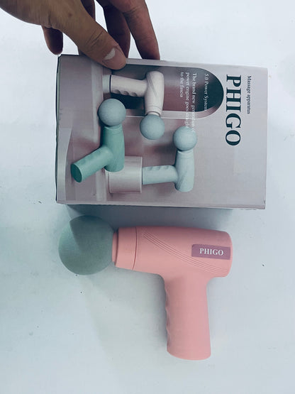 PHIGO Massage apparatus Mini Massage Gun-Pink，Muscle Deep Tissue Massager Gun, Handheld Percussion Massager, Portable Quiet Massage Gun with Carry Case for Home Office Gym Motehr Day Gifts for Women Men Her