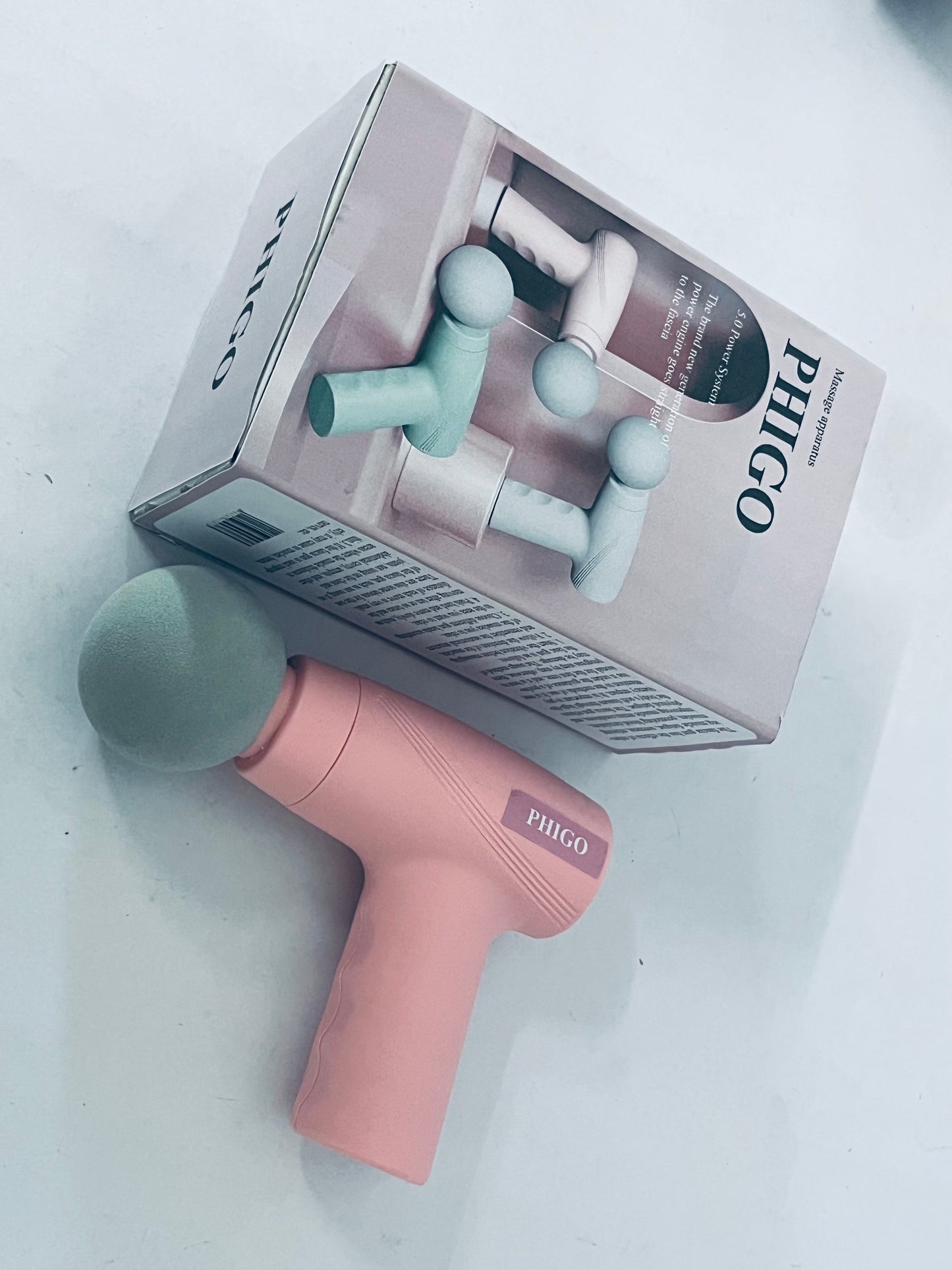 PHIGO Massage apparatus Mini Massage Gun-Pink，Muscle Deep Tissue Massager Gun, Handheld Percussion Massager, Portable Quiet Massage Gun with Carry Case for Home Office Gym Motehr Day Gifts for Women Men Her
