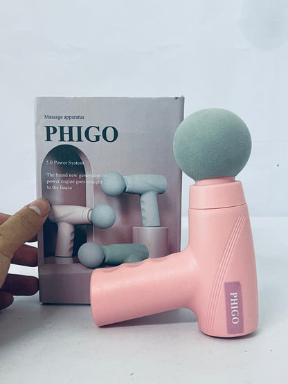 PHIGO Massage apparatus Mini Massage Gun-Pink，Muscle Deep Tissue Massager Gun, Handheld Percussion Massager, Portable Quiet Massage Gun with Carry Case for Home Office Gym Motehr Day Gifts for Women Men Her