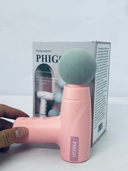 PHIGO Massage apparatus Mini Massage Gun-Pink，Muscle Deep Tissue Massager Gun, Handheld Percussion Massager, Portable Quiet Massage Gun with Carry Case for Home Office Gym Motehr Day Gifts for Women Men Her