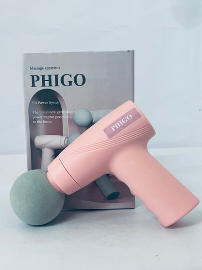 PHIGO Massage apparatus Mini Massage Gun-Pink，Muscle Deep Tissue Massager Gun, Handheld Percussion Massager, Portable Quiet Massage Gun with Carry Case for Home Office Gym Motehr Day Gifts for Women Men Her