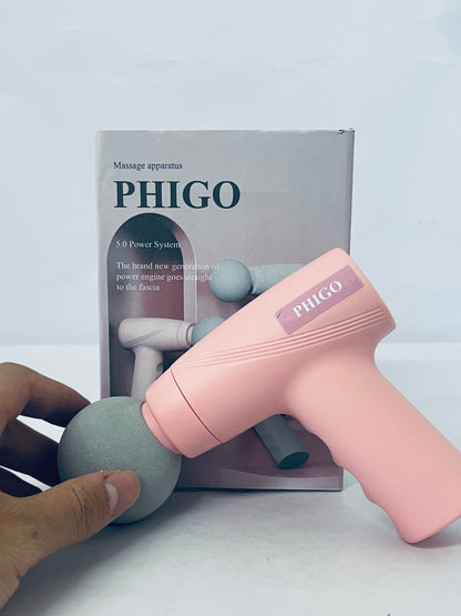 PHIGO Massage apparatus Mini Massage Gun-Pink，Muscle Deep Tissue Massager Gun, Handheld Percussion Massager, Portable Quiet Massage Gun with Carry Case for Home Office Gym Motehr Day Gifts for Women Men Her