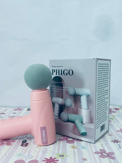 PHIGO Massage apparatus Mini Massage Gun-Pink，Muscle Deep Tissue Massager Gun, Handheld Percussion Massager, Portable Quiet Massage Gun with Carry Case for Home Office Gym Motehr Day Gifts for Women Men Her