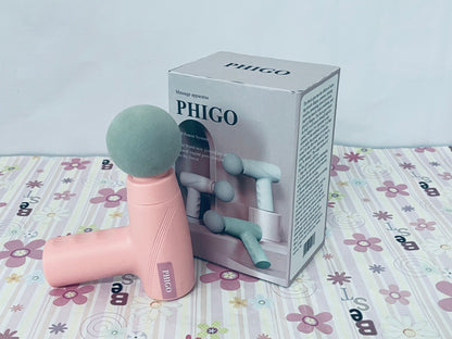 PHIGO Massage apparatus Mini Massage Gun-Pink，Muscle Deep Tissue Massager Gun, Handheld Percussion Massager, Portable Quiet Massage Gun with Carry Case for Home Office Gym Motehr Day Gifts for Women Men Her
