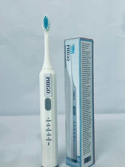 PHIGO Electrical toothbrushes Built Battery Speed Vibration USB Charging Electric Toothbrush for Adults Boys and Girls