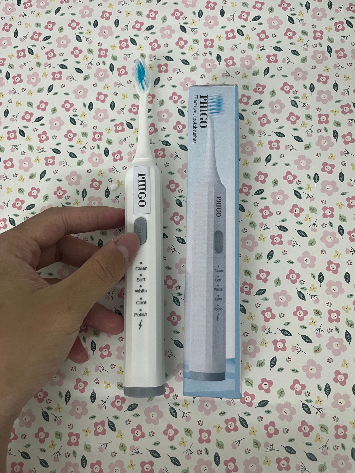 PHIGO Electrical toothbrushes Built Battery Speed Vibration USB Charging Electric Toothbrush for Adults Boys and Girls