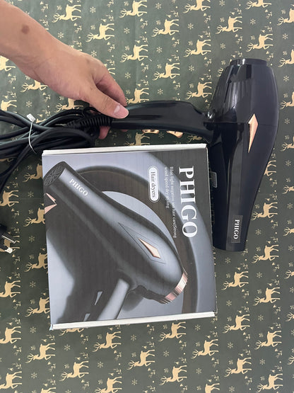 PHIGO Hair dryers Ionic Hair Dryer 2000W for Salon & Personal Use – Powerful, Fast & Quiet Drying for Curly Hair
