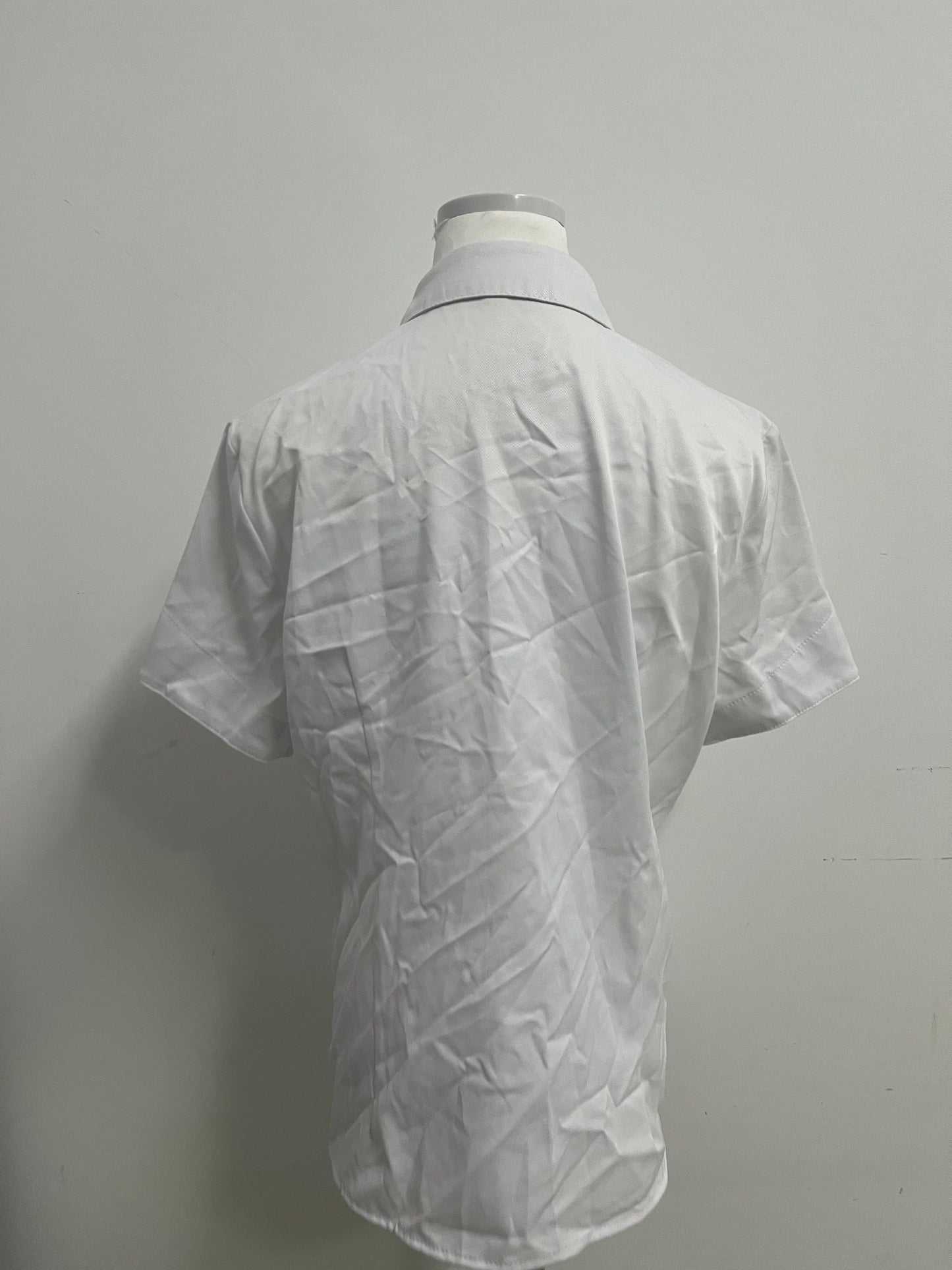 Megatherium Women's White Short-Sleeve Shirt | Minimalist & Versatile for Office & Casual Wear